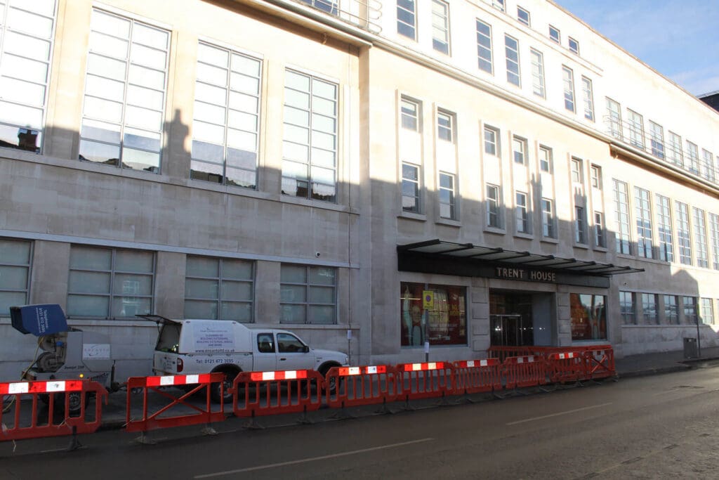 Masonry Cleaning on Capital One Head Office, Nottingham
