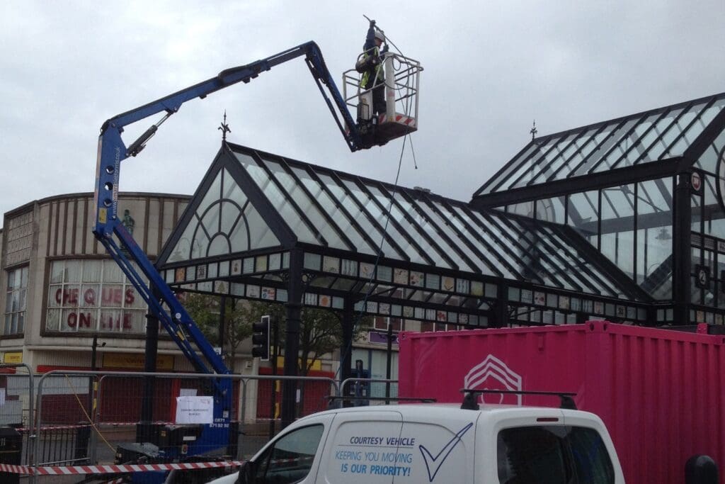 Colonnade, Wolverhampton - Glass Cleaning with Telescopic Lift